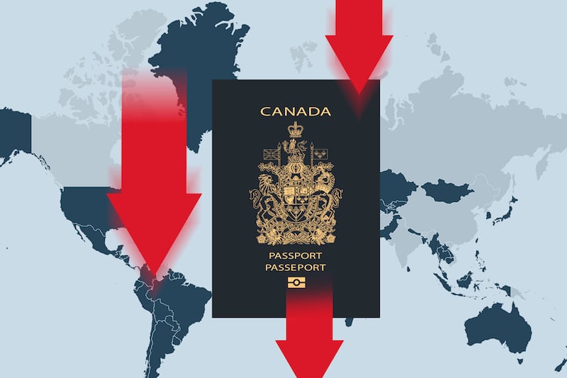 Le passeport canadien perd des plumes