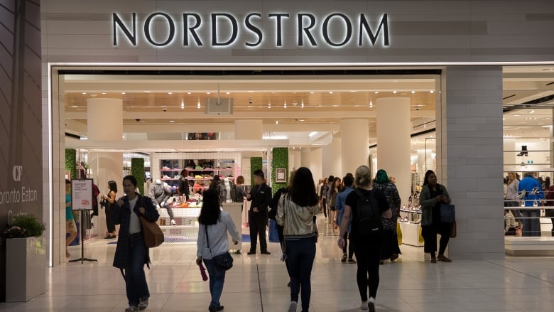 the Nordstrom store in the Toronto Eaton Centre is shown