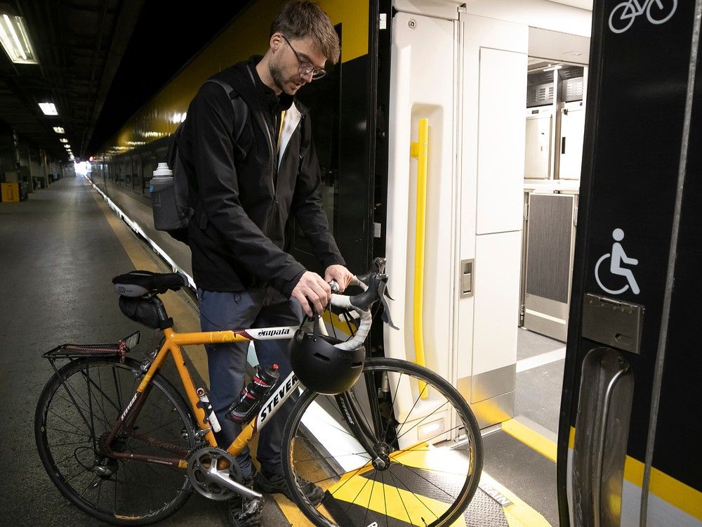 Passengers will be able to walk their bikes onto the train when the new Siemens train sets are fully integrated into the Quebec City-Windsor corridor.