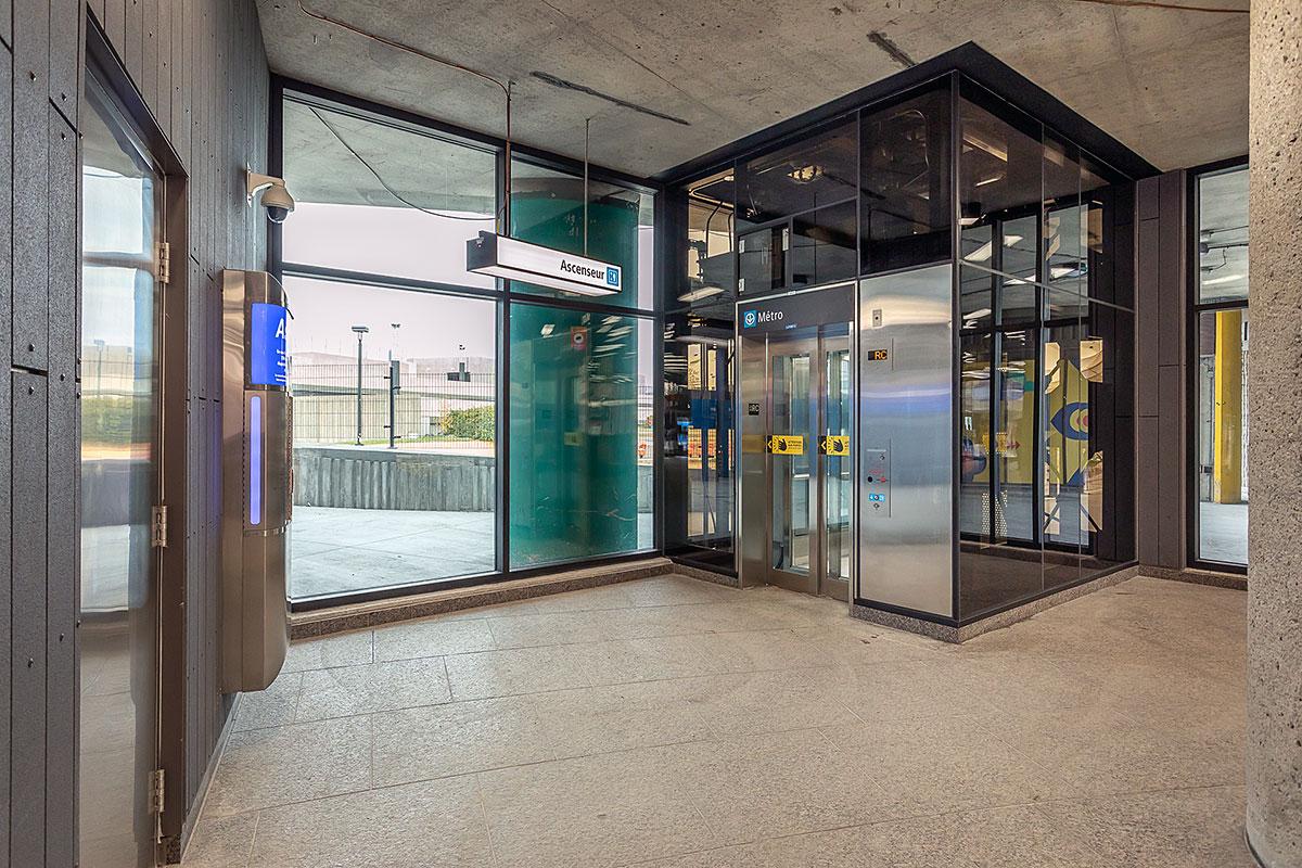Mise en service des ascenseurs aux stations Pie-IX et Villa-Maria. Crédit : Julien Perron-Gagné