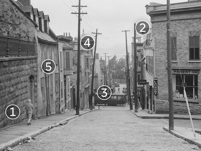 La rue Saint-Stanislas, en août 1929.