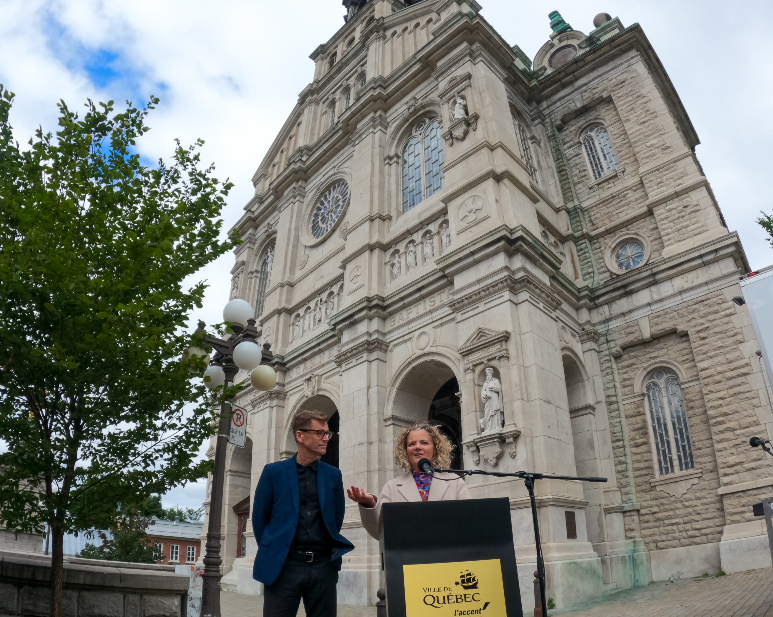 Québec - annonce concernant l’église Saint-Jean-Baptiste - Bruno Marchand - 24/09/09 - le 9 septembre 2024 - Photo Le Soleil, Frédéric Matte