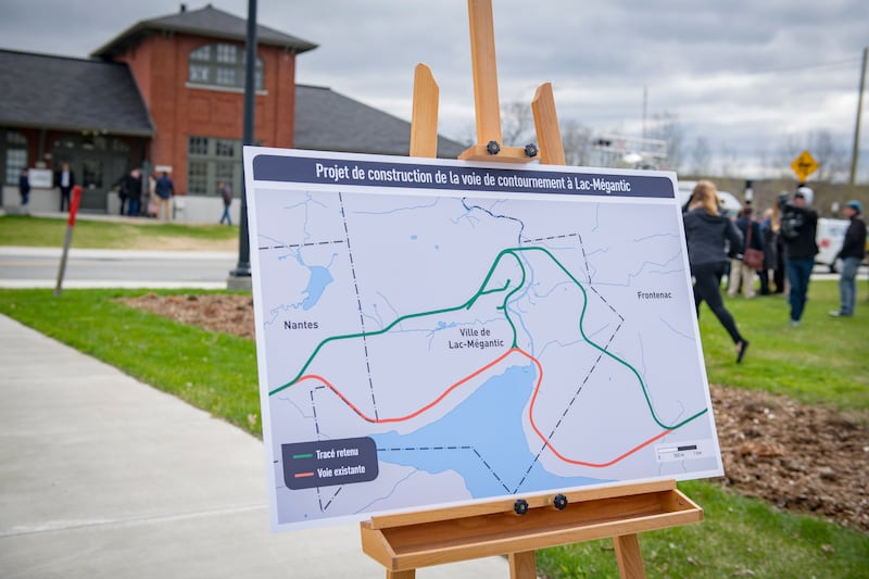 Le projet de voie de contournement à Lac-Mégantic a été officiellement lancé en mai 2018.|800x533.3333333333334