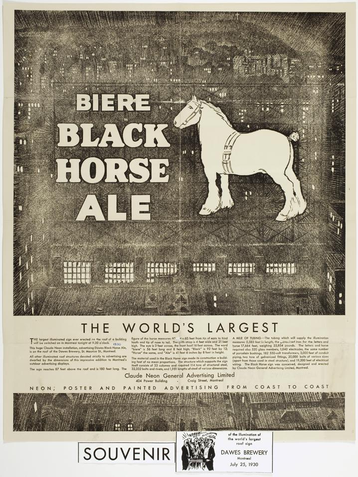 1930 Bière Black Horse Ale