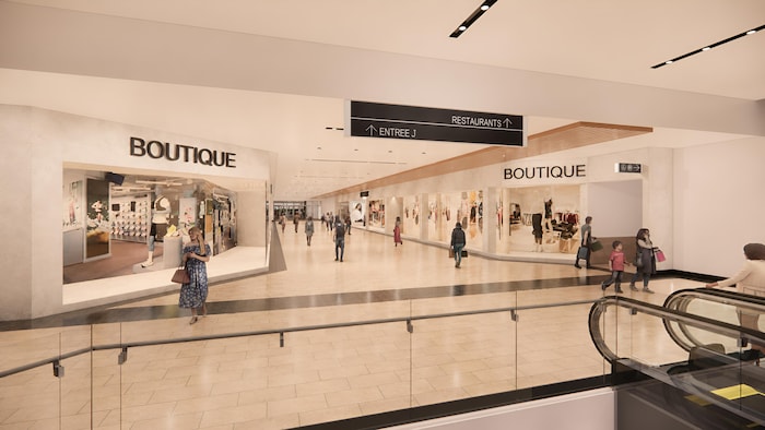 Maquette numérique de la nouvelle aile commerciale.