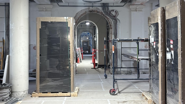 Intérieur du pavillon Camille-Roy en rénovations.