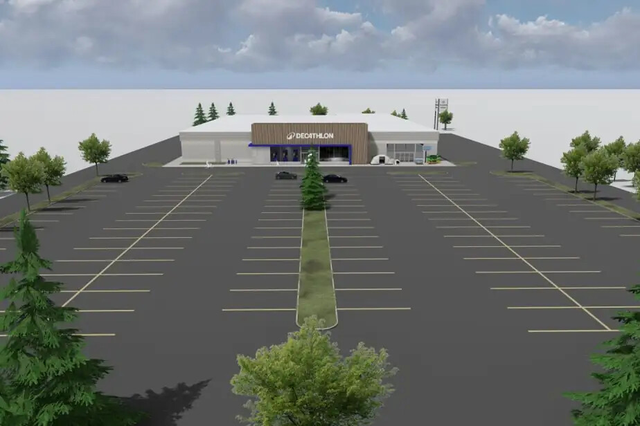 Rendu de la future succursale de Decathlon à Saint-Bruno-de-Montarville — ILLUSTRATION TIRÉE DE LINKEDIN